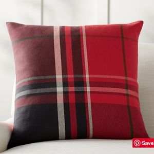 Pottery Barn Set of 3 MCKINLEY Plaid Pillow Covers